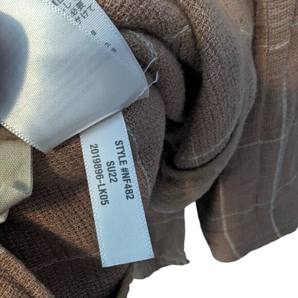Madewell Breezewoven Larsen Blazer in Windowpane Size M Linen Blend Sandstone - Picture 7 of 7